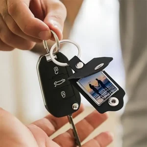 porte clés en similicuir personnalisable