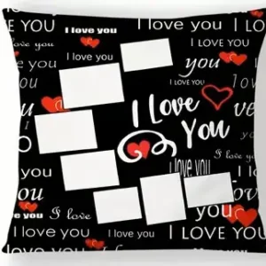 housse de coussin décoratif personnalisé « i love you »