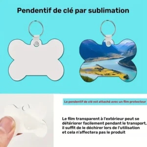 porte clés en forme d’os pour chien
